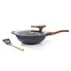 MGC Wok Pan With Lid Black Diamond Coating Woks & Stir-Fry Pans Chinese Wok Nonstick PFAS-Free (12.5 inch wok with lid)